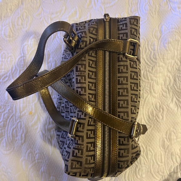 Fendi Tan and Brown Monogram Shoulder Bag - Picture 13 of 15